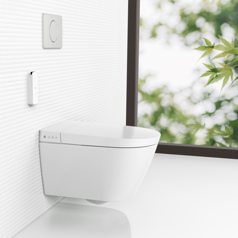 Wall hung Japanese Style Shower Toilet Intelligent Smart WC With Bidet 7201
