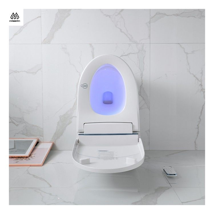 Modern Automatic Flush Intelligent Toilet Remote Control Floor Mounted P-Trap